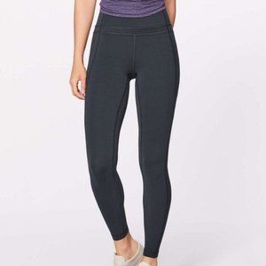 *Rare Lululemon Pushing Limits 7/8 Tight Nulu 25" Melanite Leggings - 4